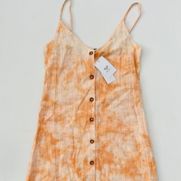 Roxy Wild Ties  Dress Apricot Ice Gone Ahead Stripe - Picture 4 of 6